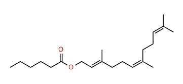 (E,Z)-3,7,11-Trimethyl-2,6,10-dodecatrienyl hexanoate